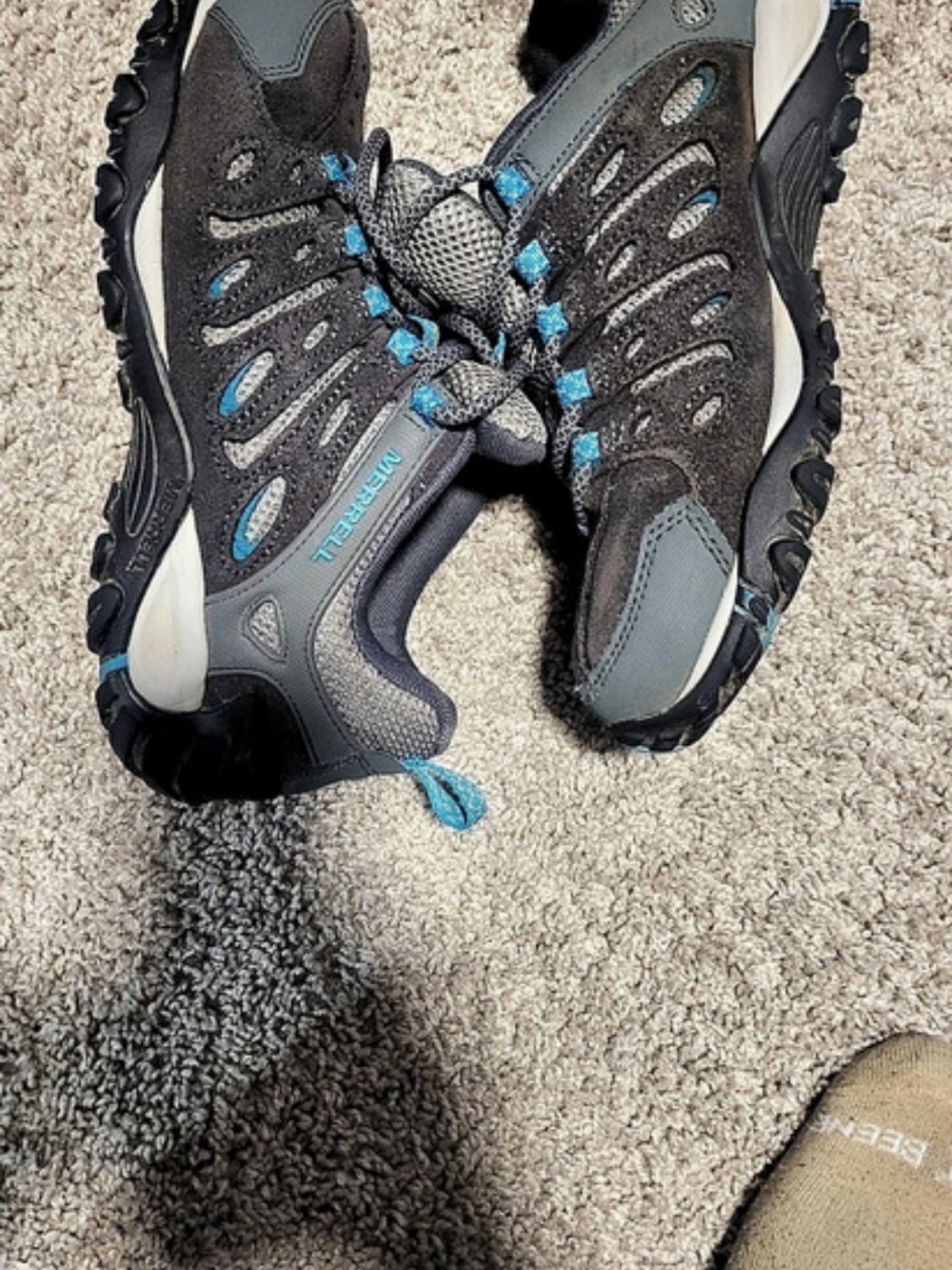 Merrell Women's Crosslander 2 Hiking Shoes US 7.5 Gray Blue